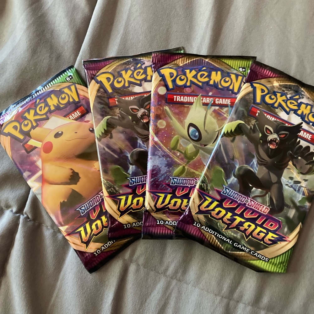 4x Factory Sealed Vivid Voltage Pokemon TCG Booster Packs